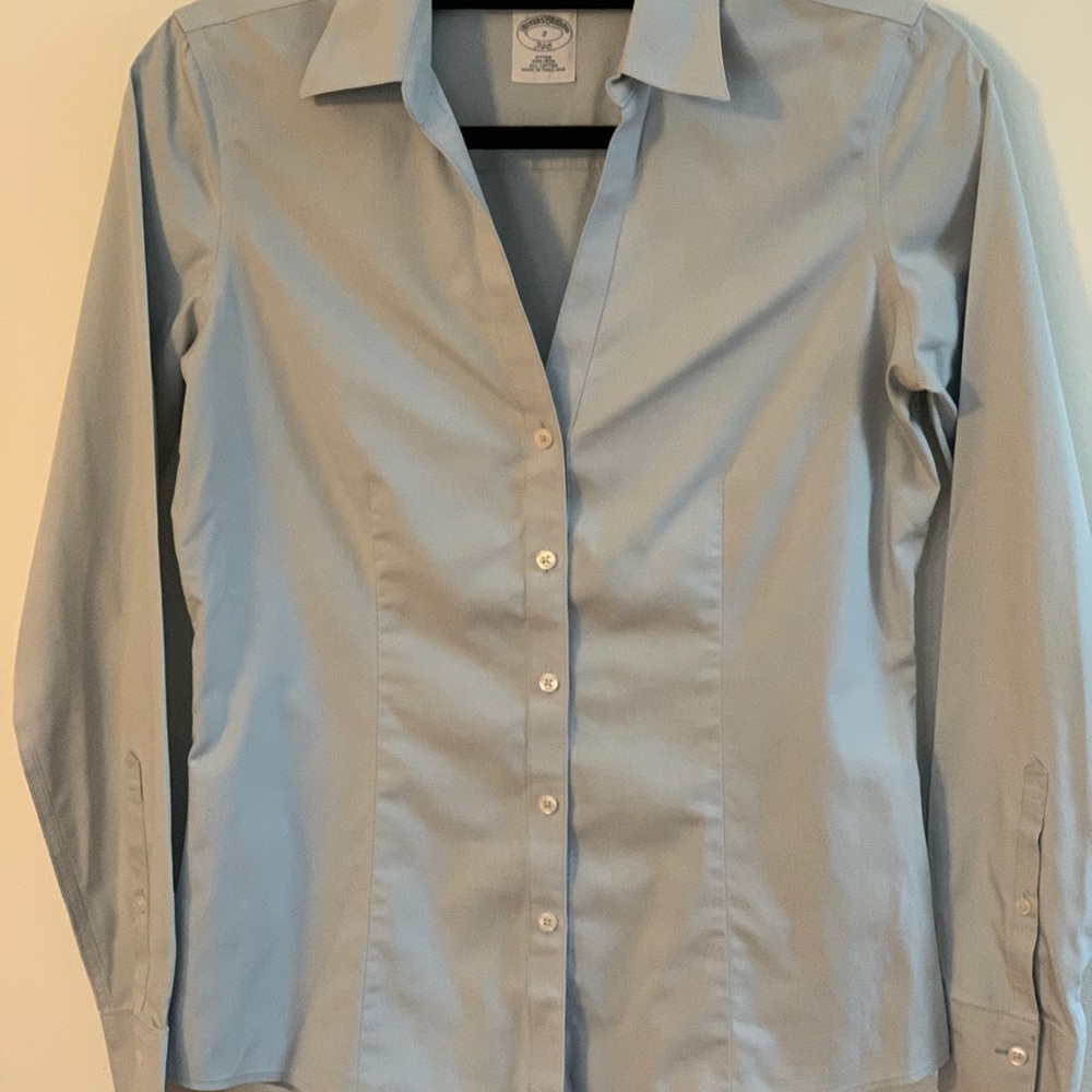 Brooks brothers gray button-down